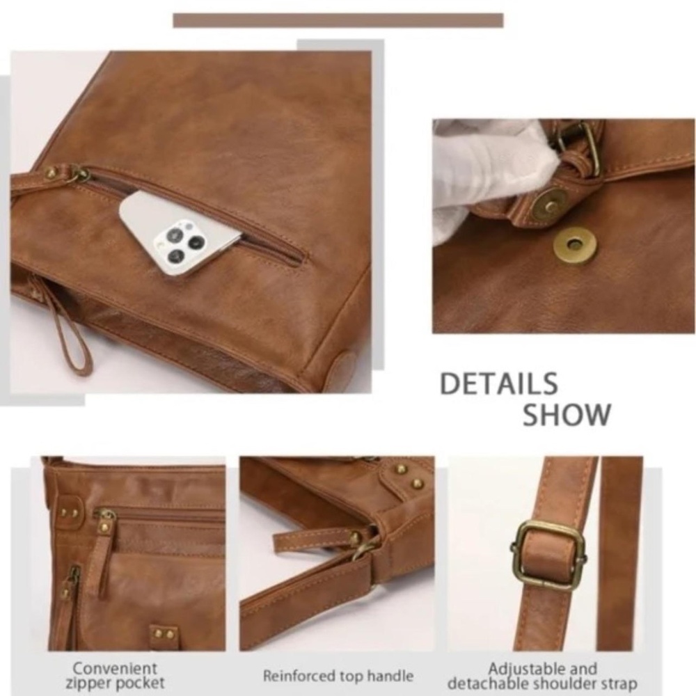 KL928 Medium Crossbody Bag with Multi Pockets & Adjustable Strap - Picture 6 of 7